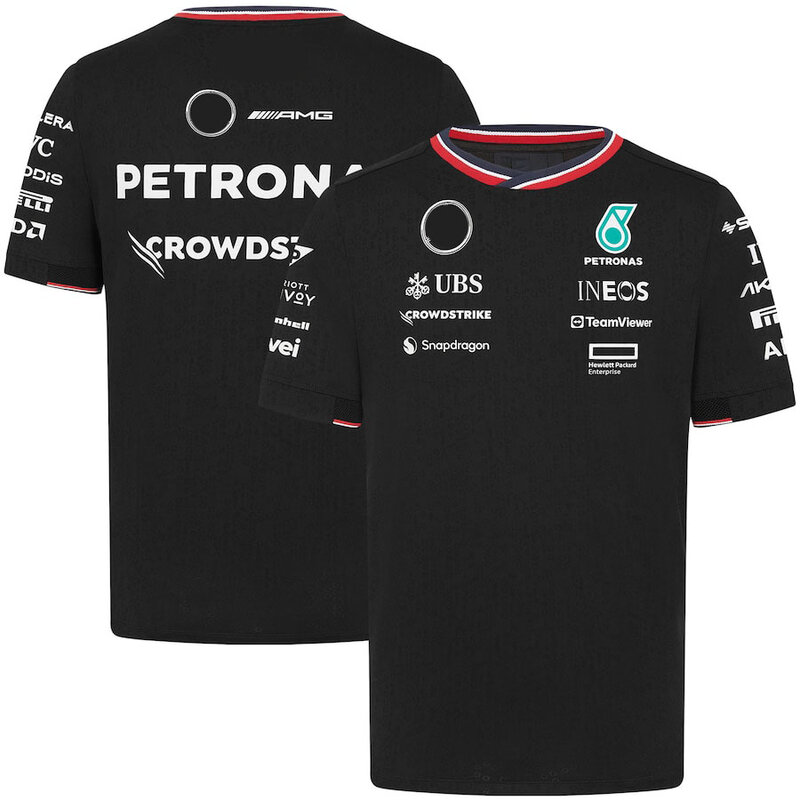 Summer Hot Selling F1 Racing T-shirts Petronas Co Team Fashion Street Men's Short sleeved Breathable Cycling Suit Short sleeves