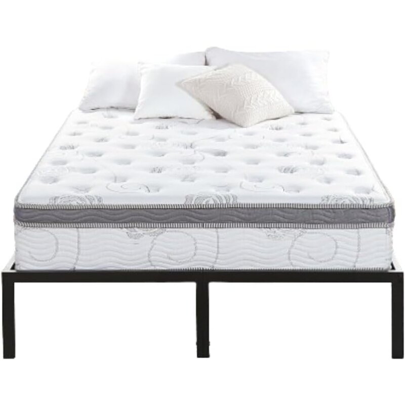 Queen Mattress, 13 Inch Hybrid Mattress, Gel Infused Memory Foam, Pocket Spring for Support and Pressure Relief,