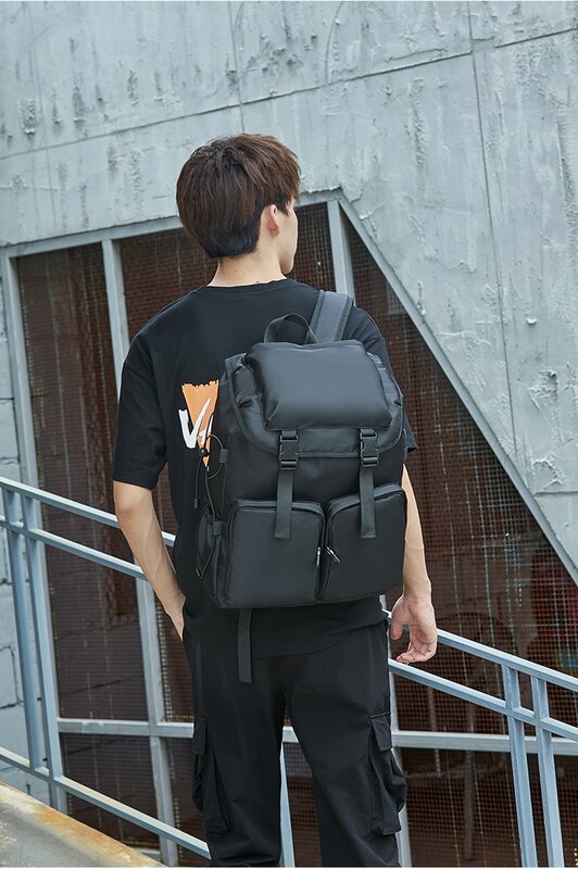 New Men Backpack Leisure Travel Computer Backpack Simple Korean Version of High School Students Fashion Trend Bag