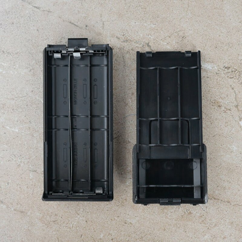 Carcasa de batería de 6 pilas AA para Radio bidireccional, caja de batería extendida para UV-5R Plus, 6 pilas N ° 5