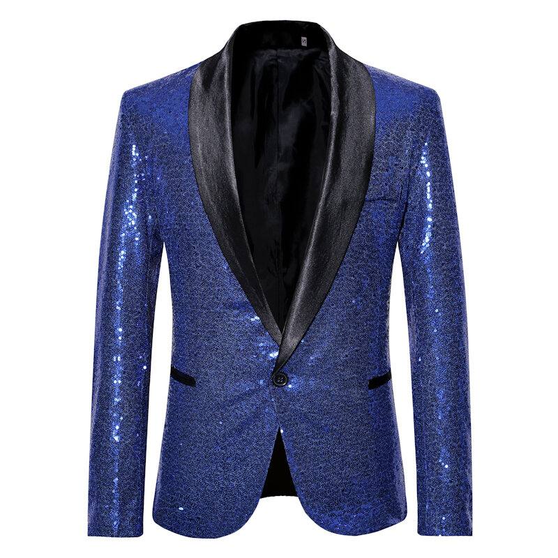 Sequined Personalized Men's Dress Performance Golden Suit Jacket Host Nightclub DJ Clothing Studio Suit Men