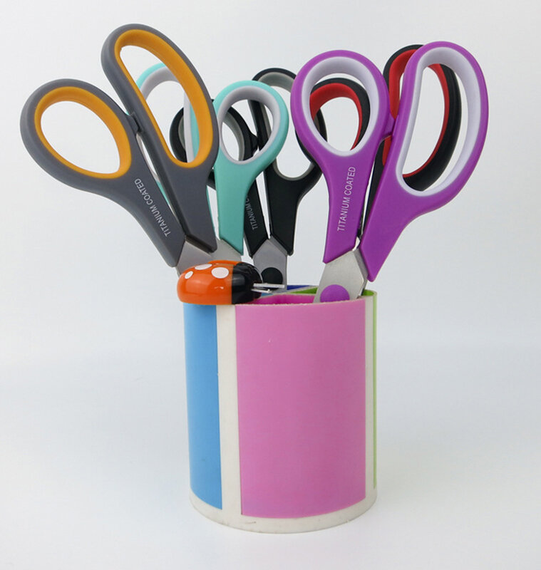 Multi Functional Office Scissors Labor-Saving Sharp Paper Cuttings Paper Cutter Household Titanium Plated Hand Scissors