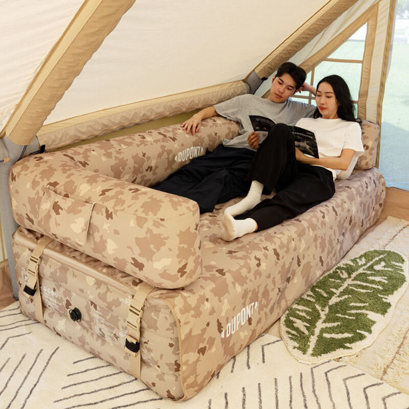 야외 캠핑용 해변 접이식 에어 소파, 3 인용 레이지 백, 자연 로맨틱 휴식 라운지 의자, 호텔 소파