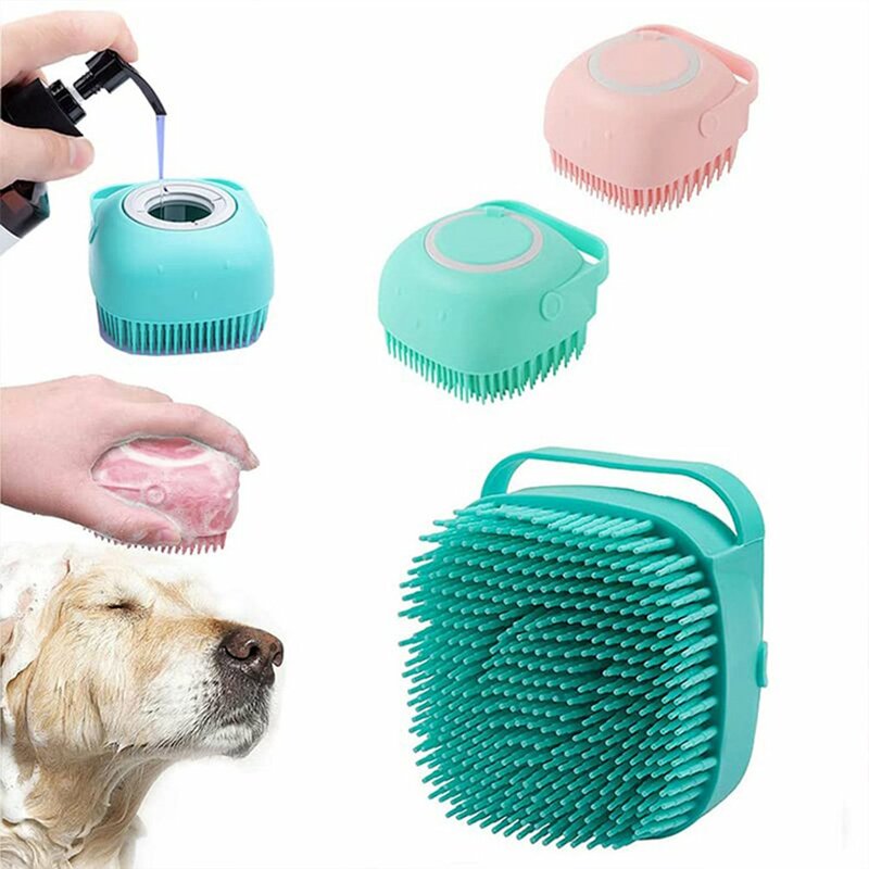 Cepillo de silicona para ducha de perro, guantes de masaje, Herramientas de limpieza de belleza, accesorios para mascotas, productos de belleza, peine para gatos, nuevo