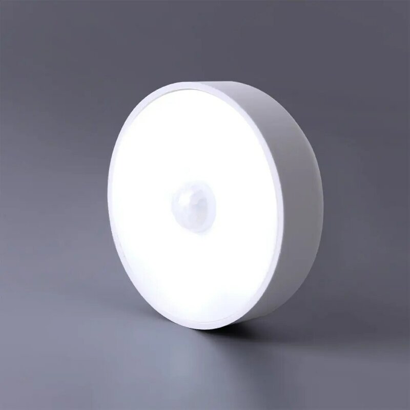 LED Night Lights USB Charged Magnetic Base Wall Light Portable Round Dimming Sensor Lamp for Kitchen Bedroom Lighting
