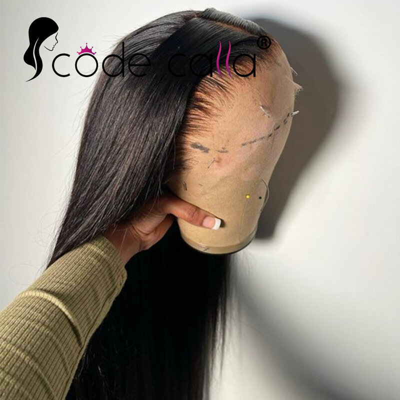 Hd koronkowa peruka czołowa 13x 4 koronkowa peruka na przód ludzkie włosy 32 Cal kość prosta przezroczysta peruki typu Lace z ludzkich włosów HD koronka 4x4 zamknięcie peruka