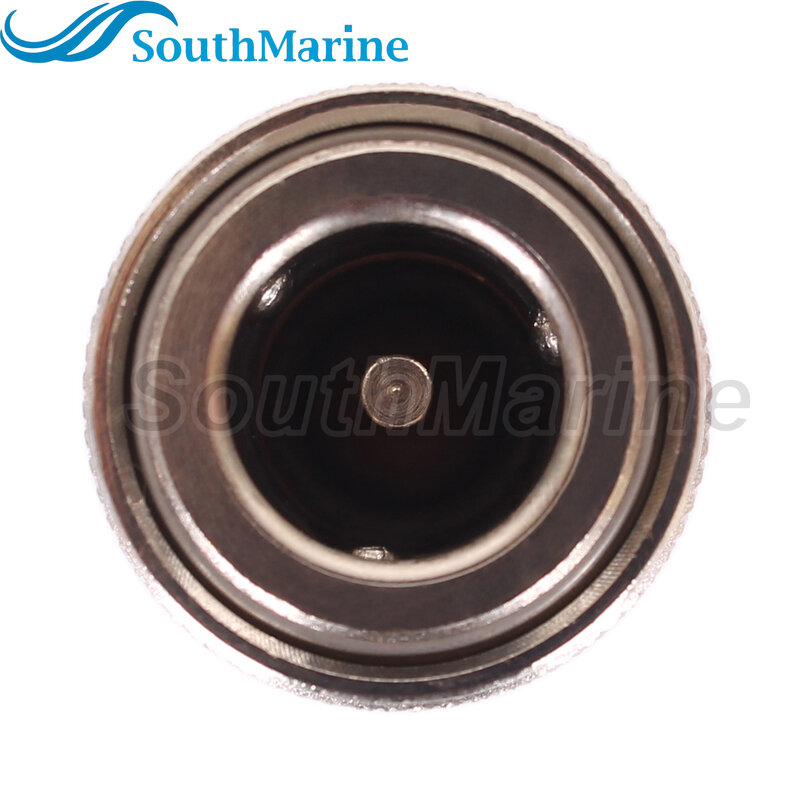 Boat Engine Fuel Line Connector 033498-10 for Honda 3/8" Barb Hose-To-Tank, ('91 & Newer), Chrome Plated, Tank Side Female