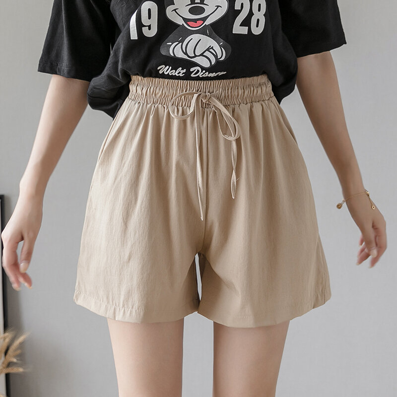 Pantalones cortos de cintura alta para mujer, ropa informal Kawaii, Sexy, BPAY021