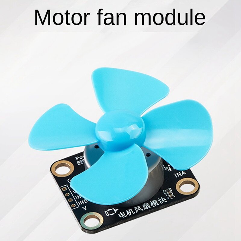 Microbit Módulo de Motor de CC con Clip de cocodrilo, interruptor de ventilador, PWM, regulación de velocidad, 5V