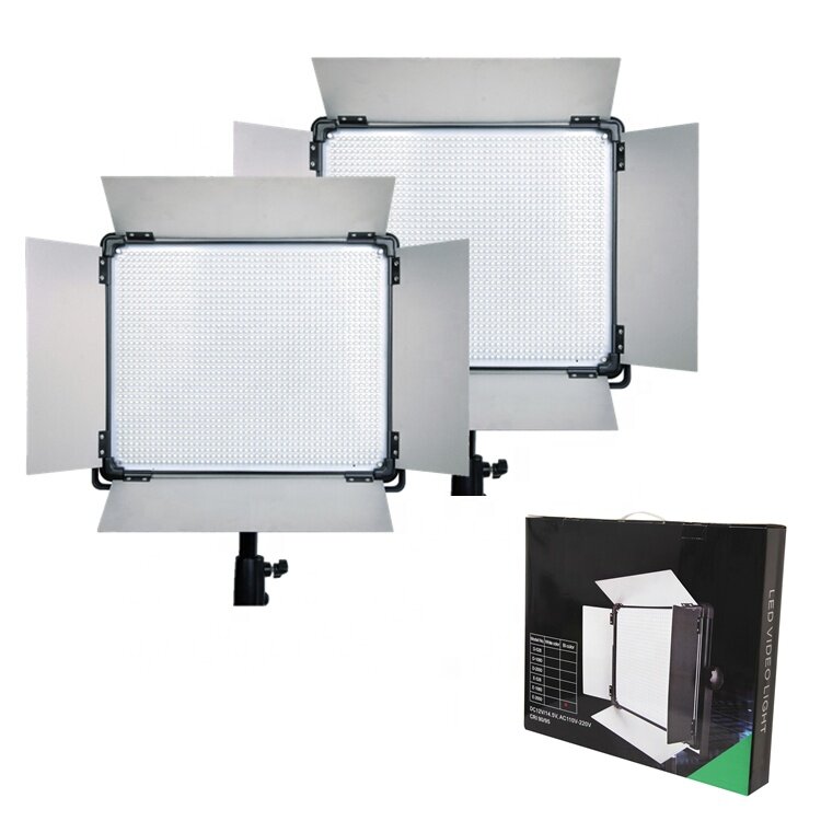 Lampu panel led fotografi dmx, dioperasikan baterai 85w kit pencahayaan video ultra ramping kamera untuk film