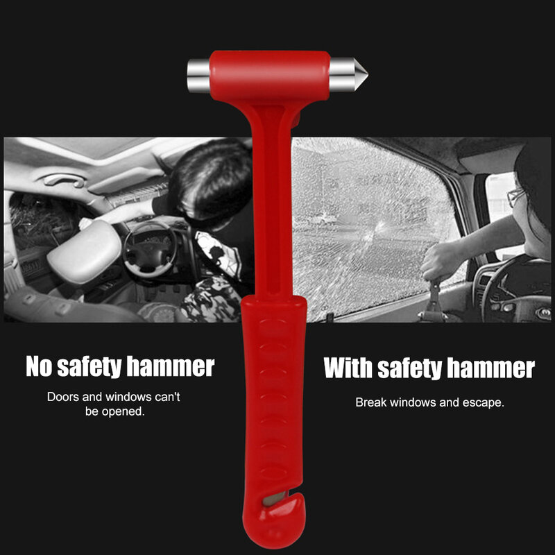 2-in-1 Car Seat Belt Cutter Window Breaker Safety Escape Rescue Tool Seat Belt Cutter  Mini Safety Hammer Car Emergency Rescue