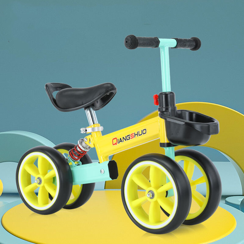 Coche de juguete para niños, equilibrio, scooter de cuatro ruedas, yo-yo, Tobogán, giro, andador