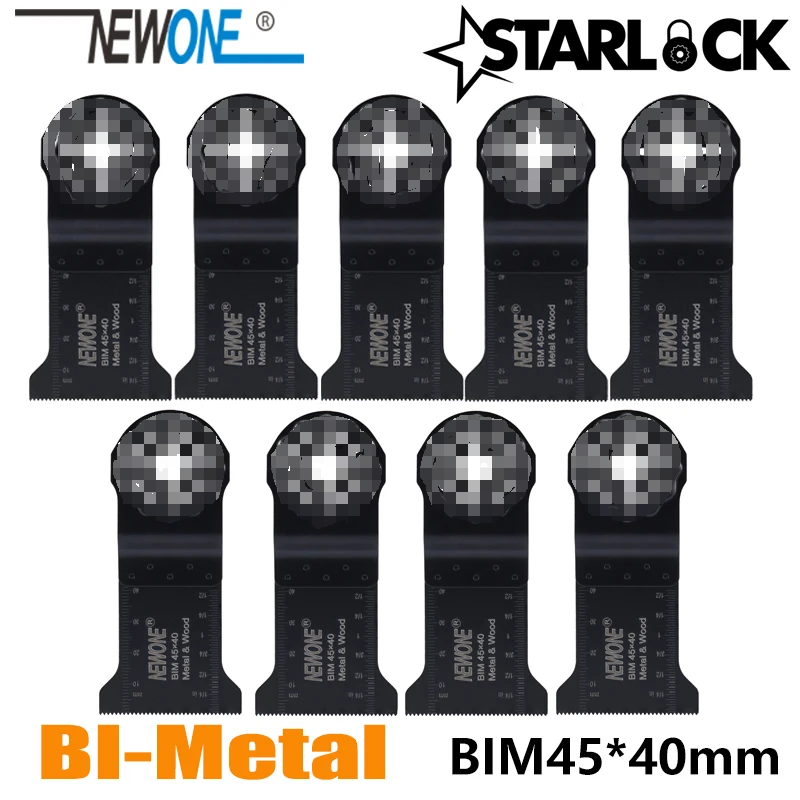 NEWONE-hojas de sierra compatibles con STARLOCK BIM45X40MM, herramientas oscilantes eléctricas, corte de Metal, quitar clavos de alfombra más