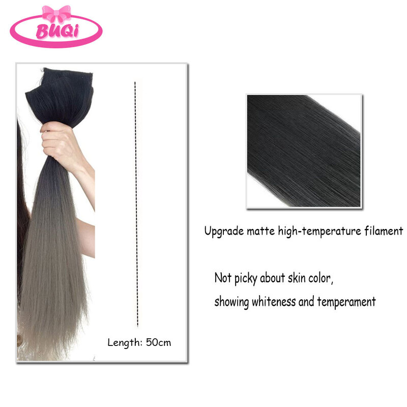 BUQI Gradient Hanging Ear dye  Hair Extension Tools Seamless  fashion HairPonytail Braid Twist Ear dye Hair Pieces