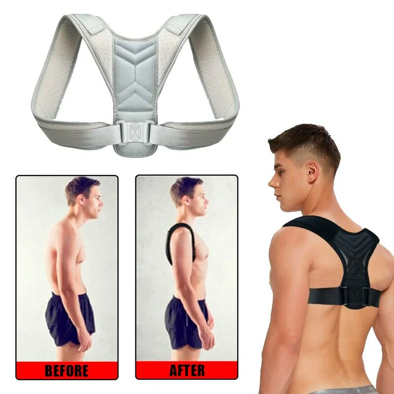 Corretor de postura traseira ajustável para homens e mulheres, equipamento de treinamento, casa, escritório, suporte de ombro, cinto de correção