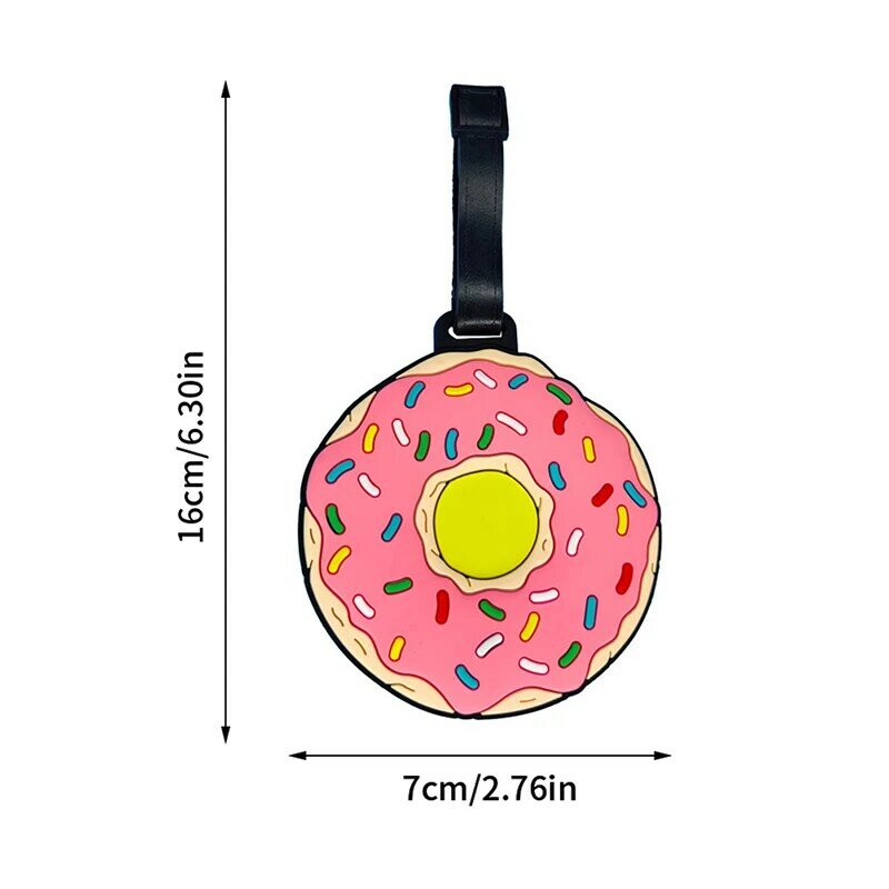 Creative Ice Cream Fruit Food Fruit PVC Luggage Tags for Bags Portable Luggage Tag Baggage Boarding Tag Label Travel Accessories