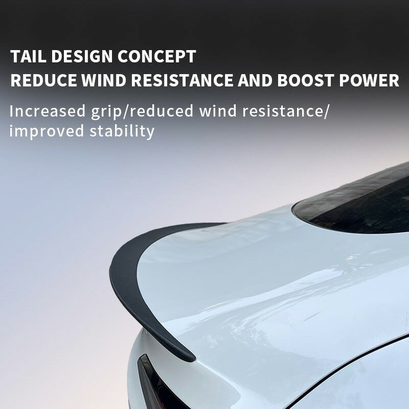 Tesla Model 3 Highland 2024 Véritable Spoiler En Fiber De Carbone Pour Modèle 3 2024 Arrière Tronc Aile Mat En Carbone Tesla Accessoires De Voiture