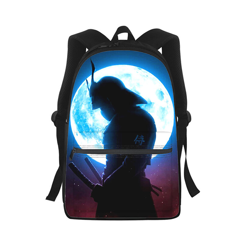 Рюкзак Samurai для мужчин и женщин, модная школьная сумка с 3D принтом для студентов, детский дорожный ранец на плечо