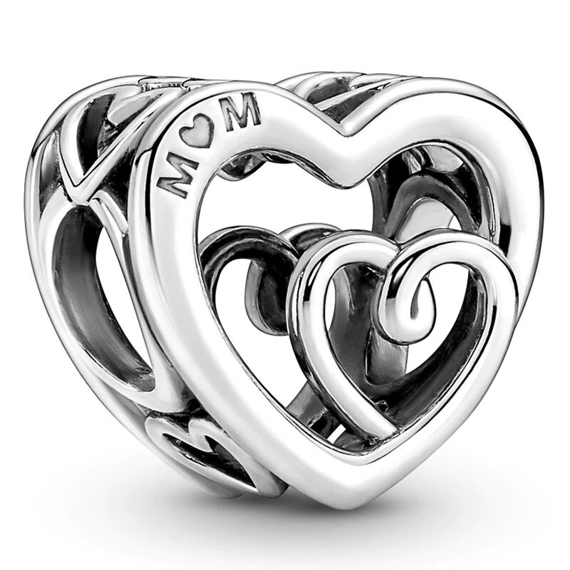 Original openworl entrelaçados corações infinitos com mãe contas caber 925 prata esterlina charme pulseira europa jóias diy