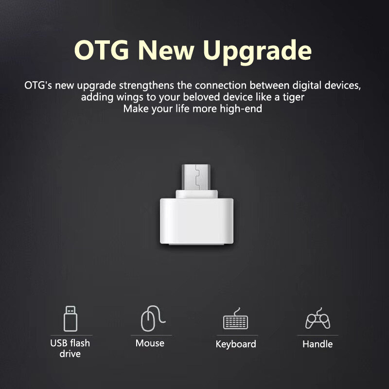 Câble adaptateur micro USB OTG pour Xiaomi Redmi Note 5, connecteur pour dock tablette Android, USB 2.0 OTG, 1 pièce