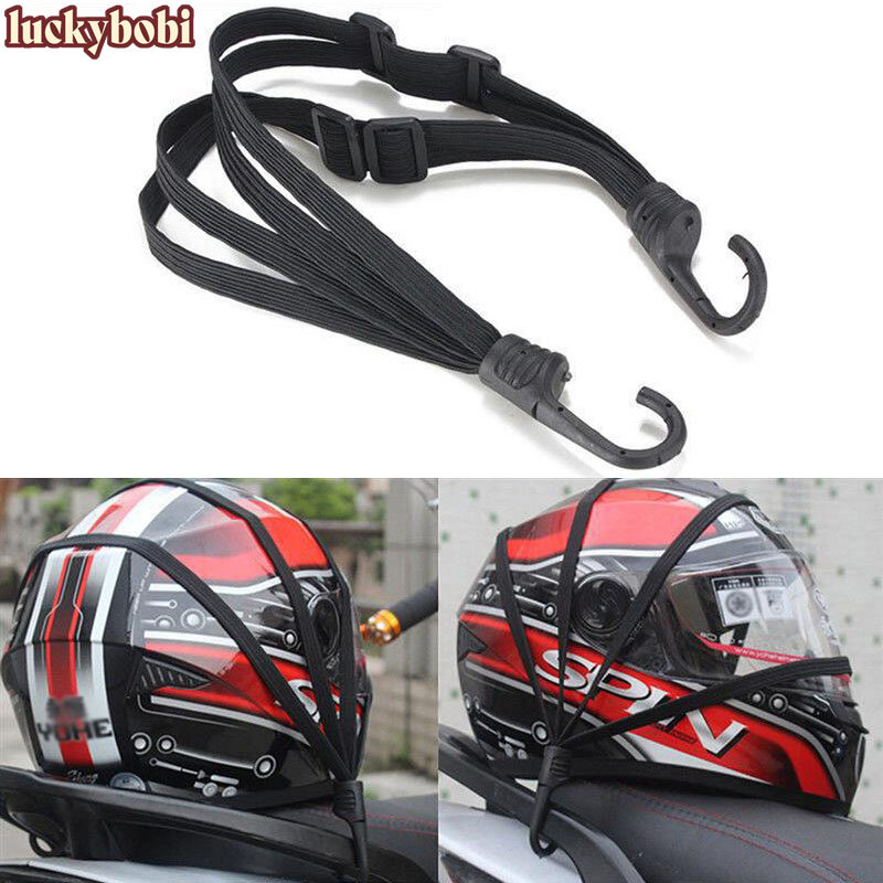 Universal 60/90cm Motorcycle Luggage Strap Moto Helmet Gears Fixed Elastic Buckle Rope High-Strength Retractable Protective Net