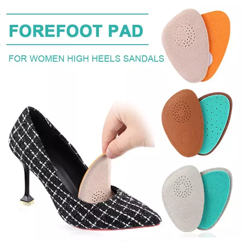 Mezze solette in pelle per donna sandali con tacco alto scarpe avampiede traspiranti Pad assorbire i piedi del sudore suole inserti cuscini per la cura