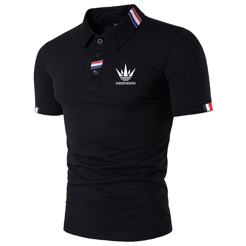 Nadruk marki hddhhh nowa letnia koszulka Polo męska z krótkim rękawem biznesowa koszulka stylowe topy koszulki