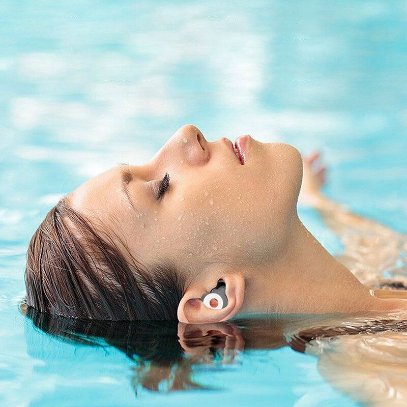 Bouchons d'oreille réutilisables en silicone souple pour la natation, protection contre le bruit, réduction du bruit du sommeil, bouchons d'oreille étanches, voyage