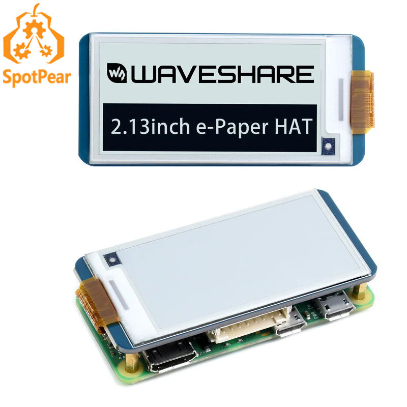 Raspberry Pi-papel electrónico de 2,13 pulgadas, pantalla e-ink, interfaz HAT SPI, 250x122