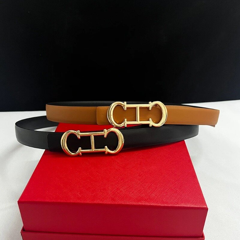 Cinturón de lujo de marca famosa para mujer, cinturón con hebilla CH, vestido de mezclilla, cinturón versátil, estilo minimalista, nueva moda