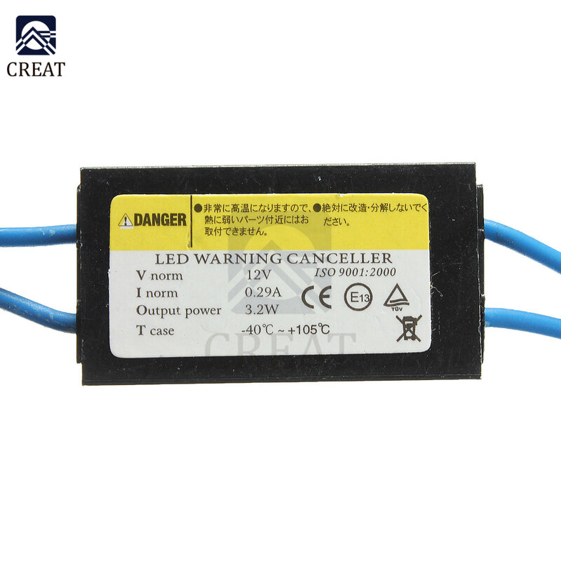 Decodificador de cancelador de advertencia LED 12V T10 Cable para 501 T 10 W5W 192 168 luces LED resistencia de carga de Error de coche