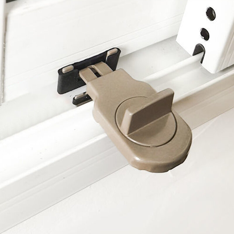 2pcs Security Children Home Adjustable Stopper Sash Window Lock Sliding Door Kids Safety Protection Iron Anti-theft Anti-pinch