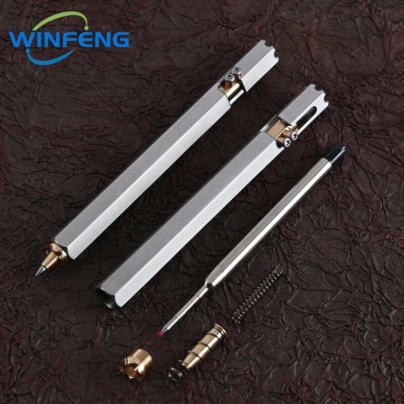 Wysokiej jakości metalowy długopis obronny taktyczny uczeń biurowy długopis awaryjny element do tłuczenia szkła zestaw survivalowy kempingowy