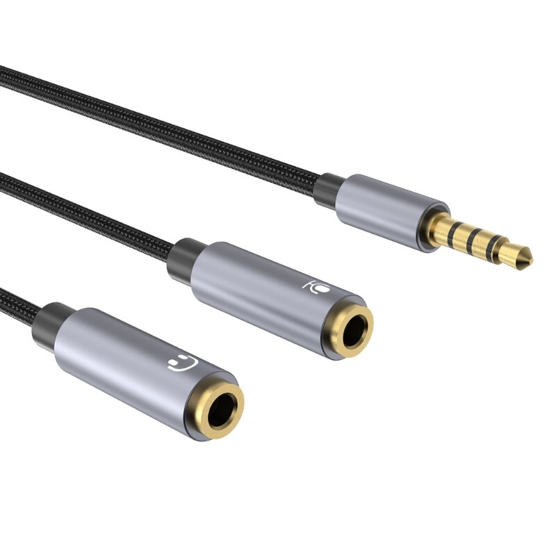 Auriculares Divisor micrófono Cable divisor auriculares Micrófonos Auriculares estéreo Puerto Cable Conexión Ampliar
