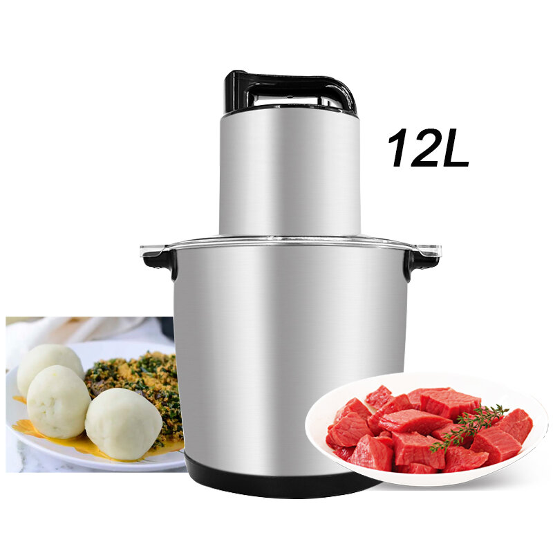 12L Metal Fufu Machine Household Kitchen Food Mixer verdura Foufou Fruit Blender Mixing Tool EU UK Plug grande capacità
