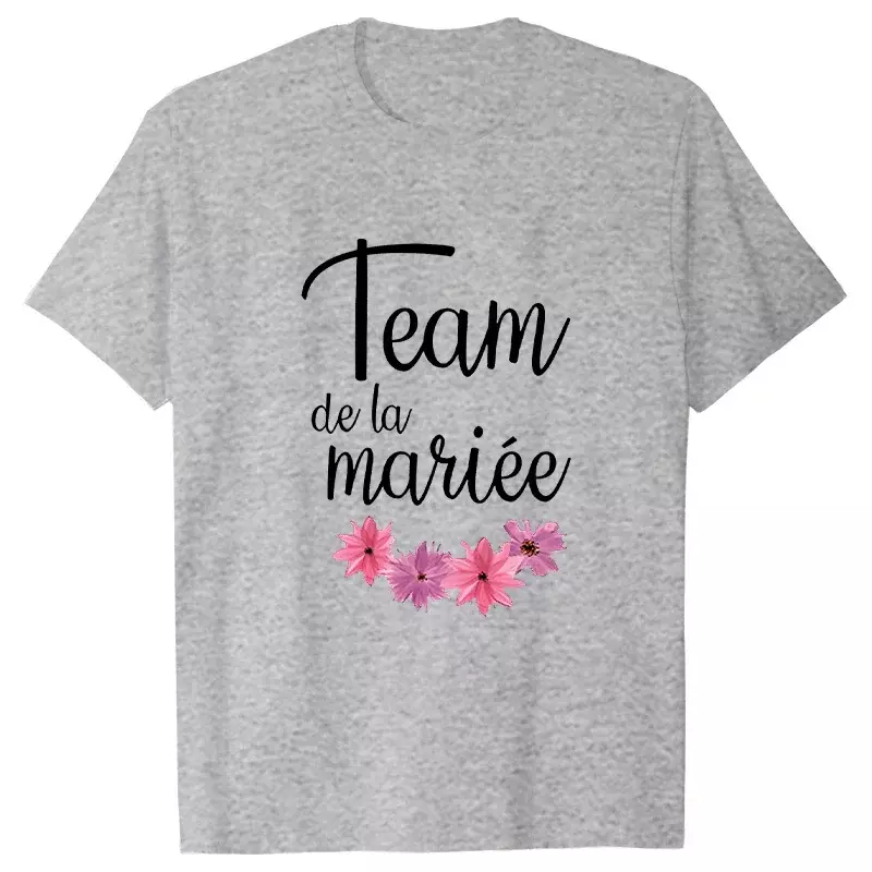 Футболка с надписью «Team Bride», EVJF, топы для будущей невесты, Французская женская футболка для девичника, подружки невесты, женская футболка