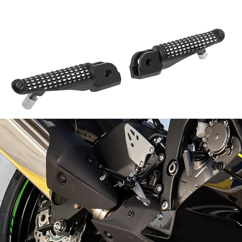 Передние Подножки для мотоциклистов, подножки для Kawasaki Ninja ZX10R 2011-2020 19 18 17, серебристый/матовый черный