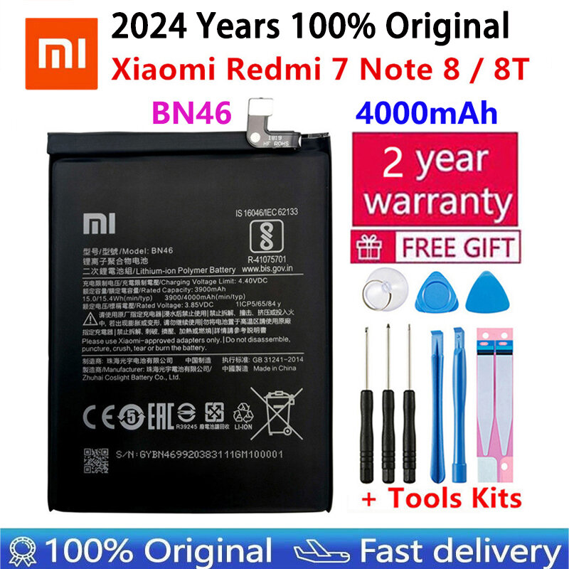 Bateria para Xiaomi Mi Redmi Note, Pocophone, Poco F1, F2, K20, F3, X3, K30, K40, 5, 6, 7, 7A, 8T, 9, 9A, 9S, 9T, 10, 10X, 10S, 10T, 11, 11T pro Lite