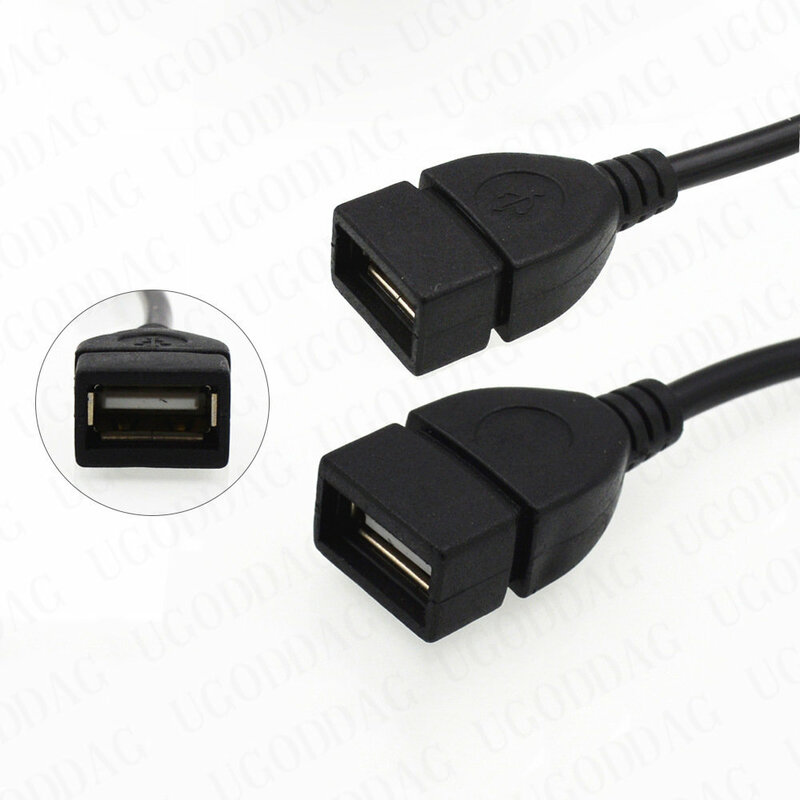 USB A Female to Mini USB B Male 케이블 어댑터 보내기 전에 테스트, 5P OTG V3 포트 데이터 케이블, 자동차 오디오 태블릿용, MP3 MP4 용