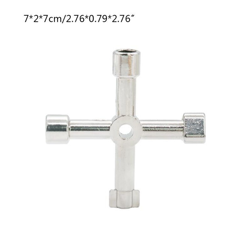2 Pieces Utilitiy Box for Key 4 Way Gas Electric Water Meter Special Opener Tool Security Sillcock for Key Wrench