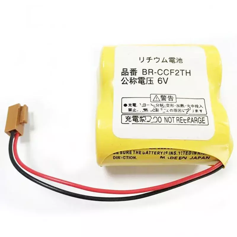 Original BR-CCF2TH A06B-6073-K001 A98L-0001-0902 5000mAh 6V PLC Lithium Battery with Plug for Panasonic Fanuc BR-CCF2TE Battery