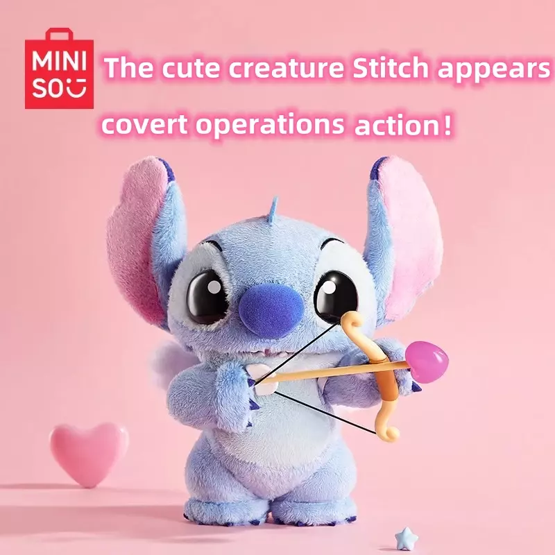 MINISO 디즈니 Lilo & Stitch 시리즈 시크릿 옵스 테마 장식, 데스크탑 장식, 스티치 모델, 어린이 장난감 생일 선물