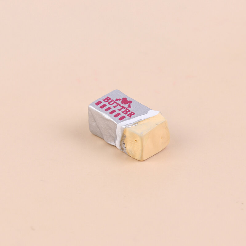 6 pçs 1:12 dollhouse miniatura simulação de alimentos manteiga modelo crianças fingir jogar cozinha brinquedo diy conjunto pão