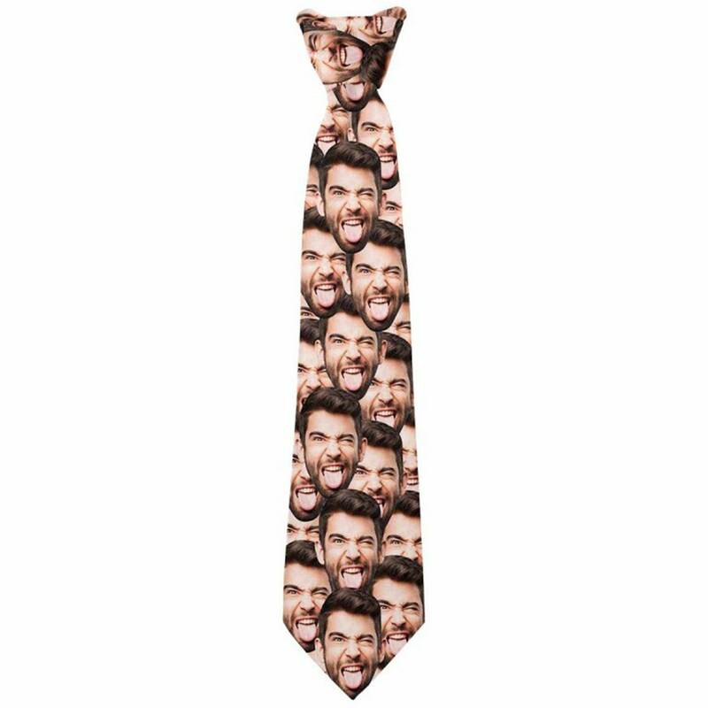 Personal isierte Foto Krawatte maßge schneiderte Männer Party Zubehör benutzer definierte gedruckte Krawatten Haustiere Gesichter binden lustige Idee Vatertag Geschenke