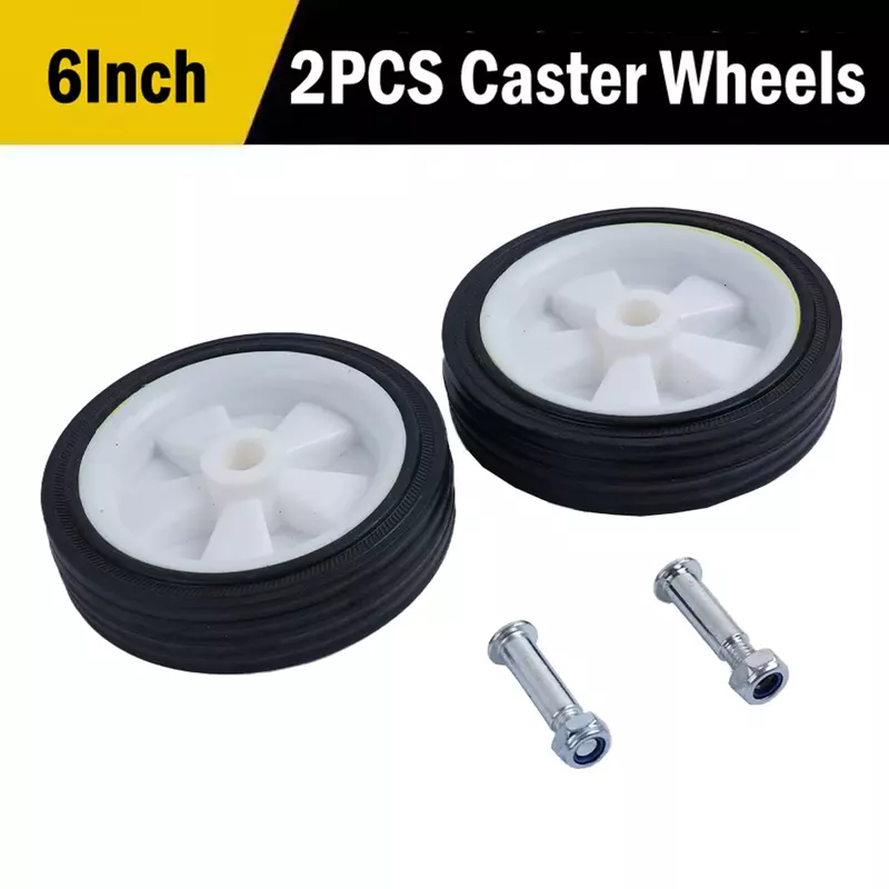 2Pc Air Compressor Accessories Caster Wheels 5-6In Shock Absorption Non-Slip Silent Plastic Caster Power Tool Replacement Part