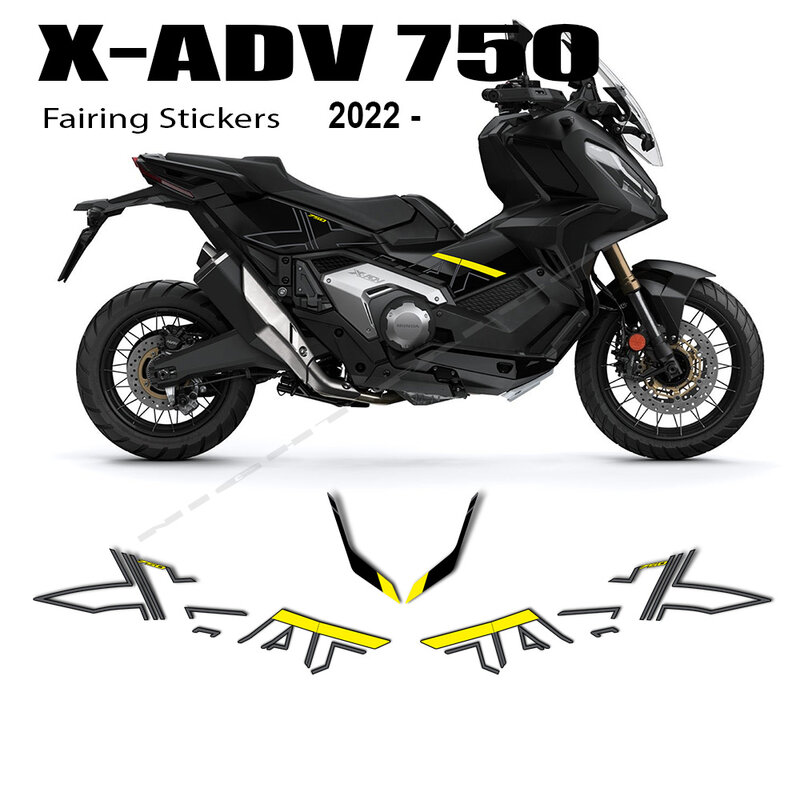 혼다 XADV 750 X-ADV 750 X ADV 750 2022-2024 바디 장식 데칼 오토바이 스티커, 스크래치 방지 PVC 스티커