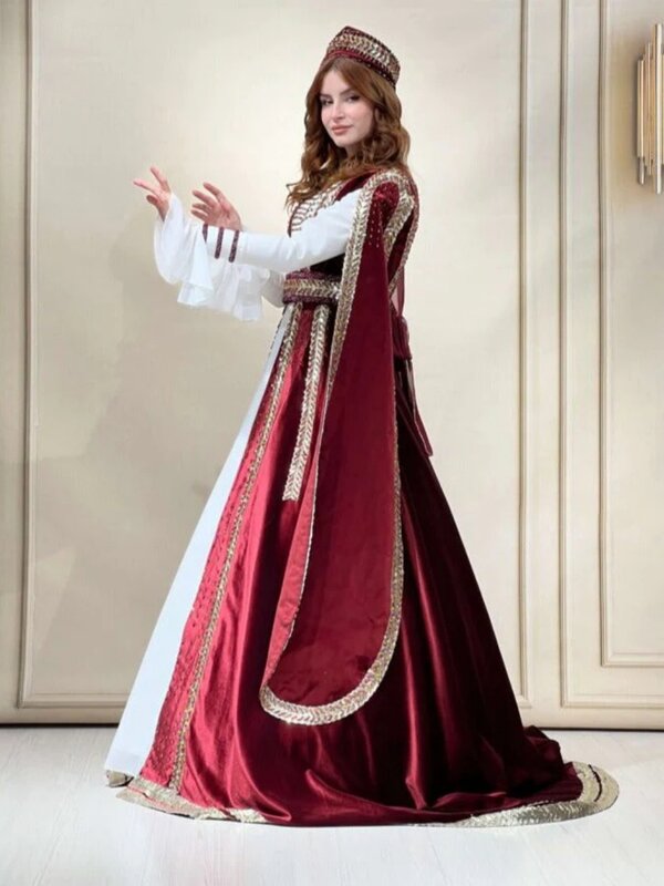 Турецкий Caftan, трапециевидные вечерние платья, женское платье с блестками, женское платье с длинным рукавом и высоким воротником