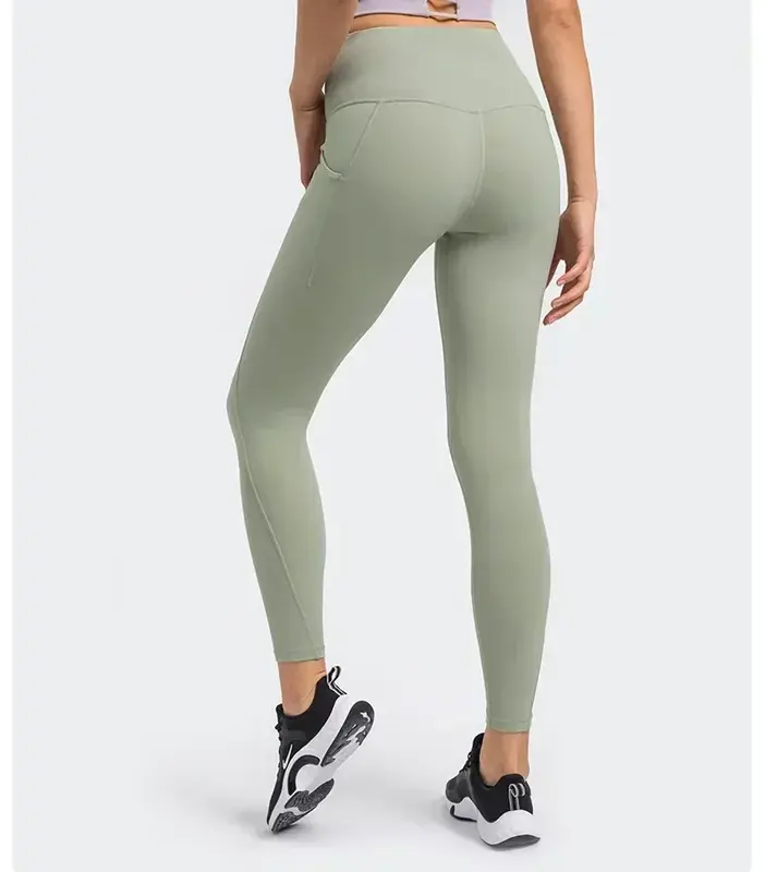 Lulu Women's Pants Leggings Soft Yoga Workout Tights Pants Gym Fitness Sport Sweatpants Breathable Quick Dry Seamless Leggings