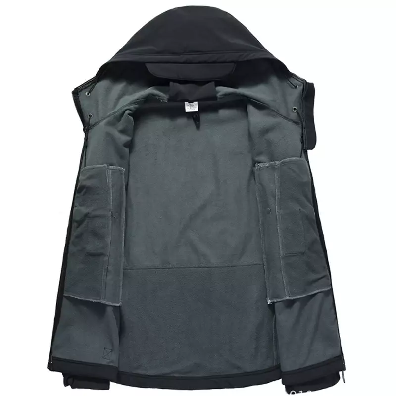 남성용 상어 피부 소프트 쉘 전술 방수 바람막이 전투 재킷, 후드 보머 코트, 2024 야외 재킷