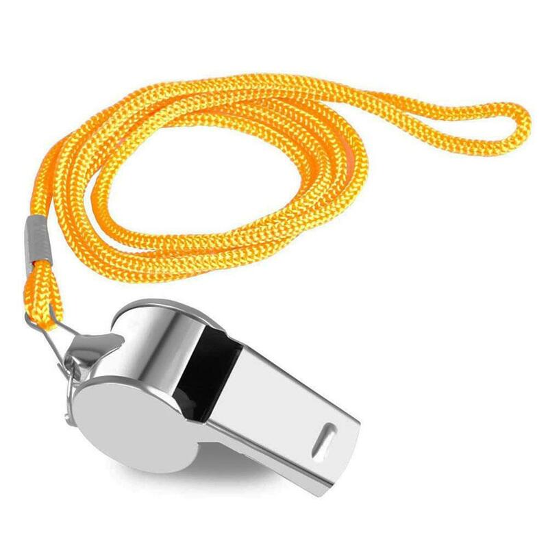 Metal Whistle Referee Sport Rugby Party Training School Soccer Football Basketball Cheerleaders Cheer Stainless Steel With Rope